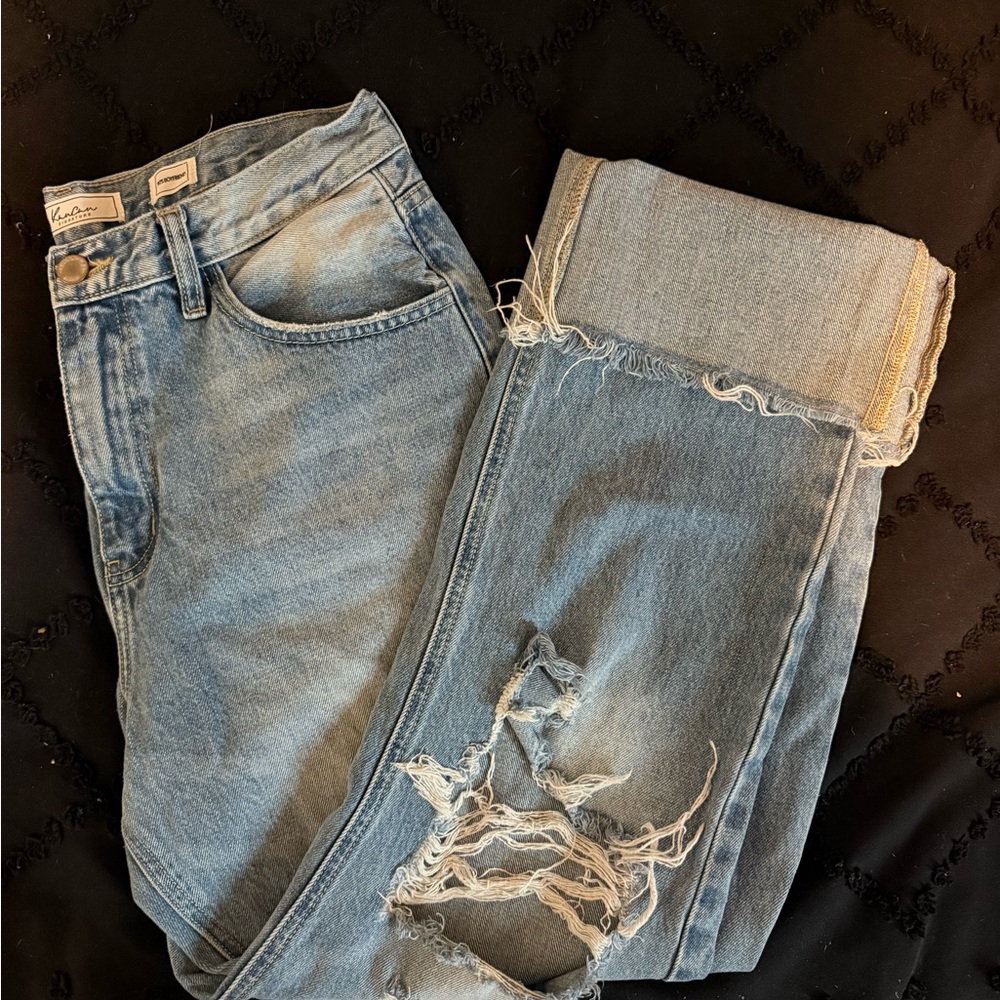KanCan Blue Boyfriend Jeans Distressed Vintage